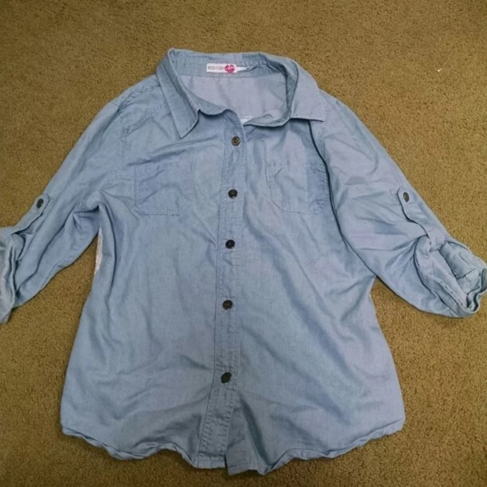 Blue button down
